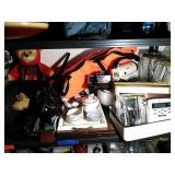 Shelf lot of Assorted items. Tools, vintage