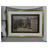 Matted Framed Artwork. Approximately 29" X 35".