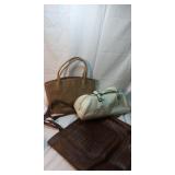 Purse Lot Gold Fossil Brown Vin baker, Cream