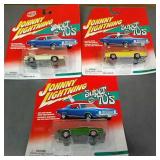 Lot of 3 New,  Assorted Johnny Lightning Die-Cast