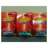 Lot of 3 New, Assorted Johnny Lightning Die Cast