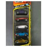New Box set of 5 Assorted Matchbox cars by Mattel