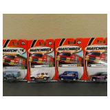 4 Assorted Matchbox cars from 2000 collection