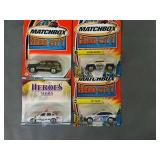 4 New assortment of Matchbox "HERO" Vehicles from