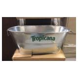 New in plastic Tropicana aluminum ice tub