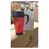 Lot of 14 Red plastic travel mugs
