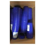 Large box lot of blue plastic cups