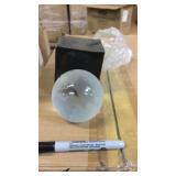 Lot of 35 glass globe paper weights new in box