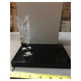 Lot of 8 Crystal Boot Awards with base