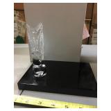 Lot of 8 Crystal Boot Awards with base