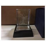 Lot of 2 Etched glass “Star Preformer” awards on