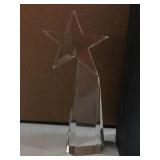Lot of 5 Benchmark Crystal Star Awards with Box