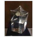 Lot of 10 Crystal Star Clock Awards