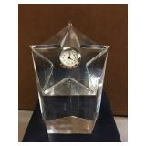 Lot of 10 Crystal Star Clock Awards