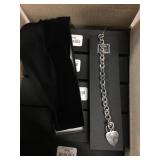 Lot of 24 heart bracelet chain