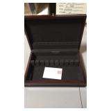 New in box Reed and Barton wooden silverware box