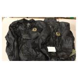 Pair of new embroidered leather bomber jackets