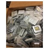 Box lot of miniature digital clocks