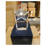 Lot of 7 New Crystal award clocks individually