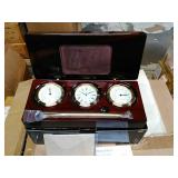 Lot of 7 Wooden case Barometer combo set with pen