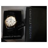 Caravelle by Bulova mens leather band watch