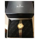 Bulova Womens 98L61 gold and silver color watch