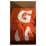 Large box of orange Gatorade Sports towels