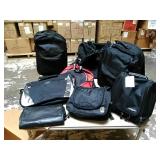 Lot of 8 Assortment of new backpacks and bags,