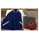 Letterman style jacket and collegiate style