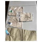 Box lot of 65 Khaki pants and shorts
