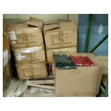 Lot of 7 Boxes, 5 of green new sweaters and 2 of
