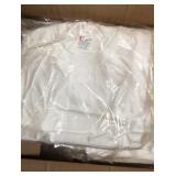 Lot of approximately 30 white Hanes Authentic
