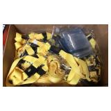 Box lot of new yellow lanyards