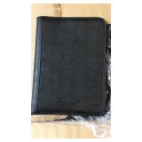 Lot of 120 black leather portfolios