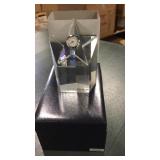 Lot of 8 new crystal star Clock awards