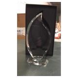 Pair of crystal Flame awards 11" tall and new in
