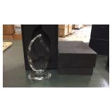 Pair of crystal flame awards 7" tall