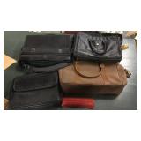 Lot of new leather travel bags