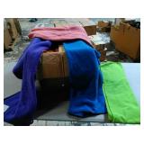 Lot of Approximately 12 Assorted Fleece blankets,