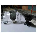 Lot of 4 Assorted style vases