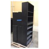 Lot of metal shelving
