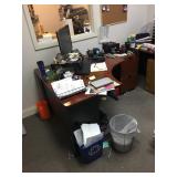 Office desk with attachable table section