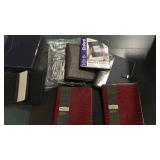 Box lot of planners, leather portfolios and more