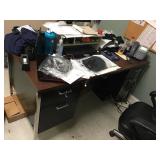 Metal leg office desk