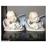 Pair of Lefton angel busts