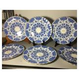 Lot of 11 Doulton Burslem 10” gold rim plates