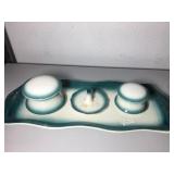 Vintage glass vanity set