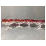 Set of 4 King Crown Sherbert glasses