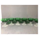 Set of 6 forest green boopie sherbert Glasses