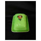 Vintage Ceramic green cheese plate With cover
